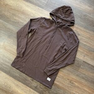 Katin Brown Long Sleeve Hooded T Shirt Men's Sz M Preppy Coastal